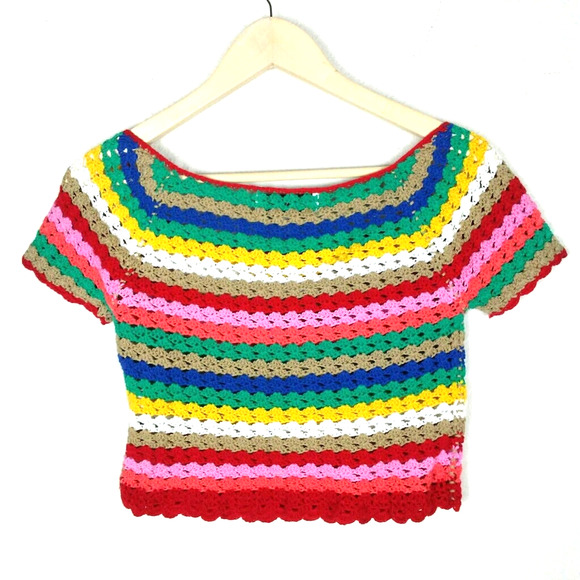 Wildfox Vibrant Glow Stassi Knit Crop Top XS - Picture 4 of 6